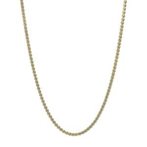 Yellow Gold Serpentine Chain Necklace 15 1/2" - 14k